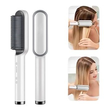 Cepillo Alisador Laceador Peine Secador de Cabello Eléctrico 2 en 1 - 200°C
