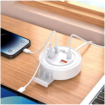 Cargador Multipuerto Hub USB 3.0 Tipo C Base Carga Rápida 4 en 1