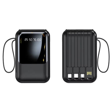 Power Bank 5000 mAh Cargador Portail Carga Rápida 4 en 1 Linterna Led