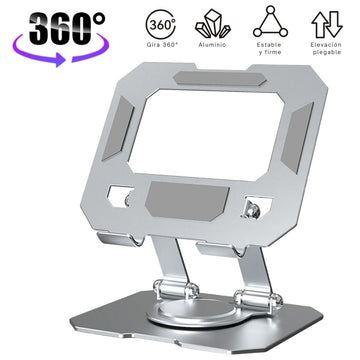 Soporte para Tablet Aluminio Giratorio 360° Base Plegable