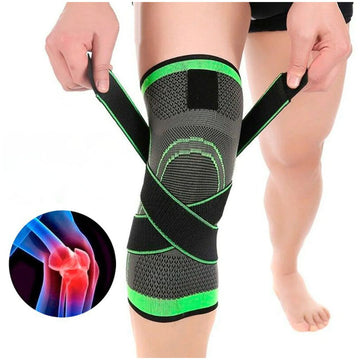Rodillera Deportiva Elástica de Compresión con Correa Ajustable Protección 360°