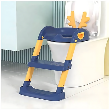 Asiento Baño Entrenamiento para Bebes Regulable Plegable con Escalera