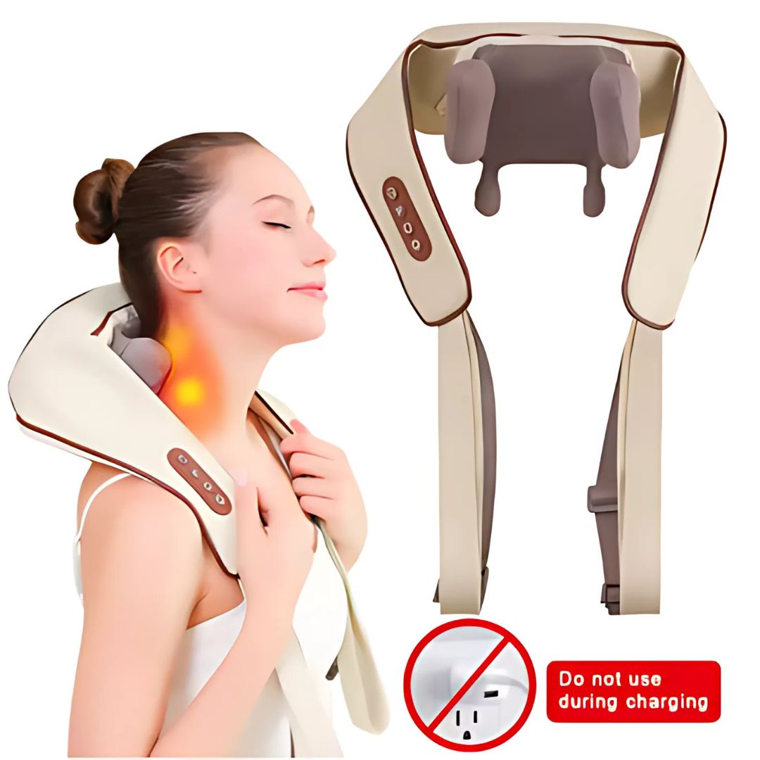 Masajeador Cervical Espalda Cuello Hombros Recargable Multifuncional