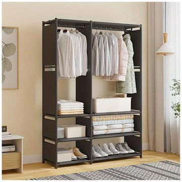 Ropero Colgador Organizador de Ropa 2 Cuerpos 170x95x36cm