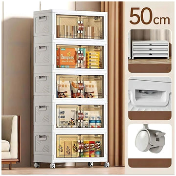 Organizador Multiusos Mueble Estante De 5 Niveles Plegable Apilable 139x50x32cm