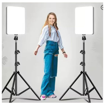 Lámpara Panel luz Led Cálida RL-19 Fotografía Profesional + Trípode + Control Remoto