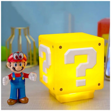 Lámpara Cubo Mario Bros Recargable USB con Sonidos