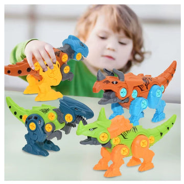 Juguete Didáctico de Dinosaurio Armable para Niños + Desarmador