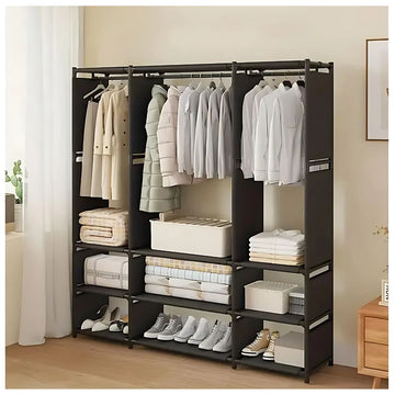 Ropero Colgador Organizador de Ropa 3 Cuerpos 170x130x36