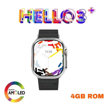 Smartwatch Hello Watch 3 Plus Amoled de 4 GB ChatGPT Siri NFC