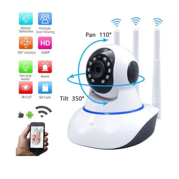 Cámara De Seguridad 360 Wifi 3 Antenas