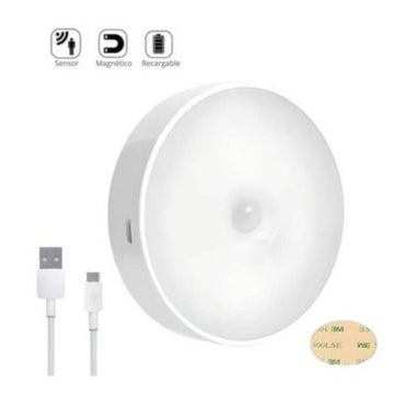 Foco Lámpara Led con Sensor de Movimiento Recargable USB