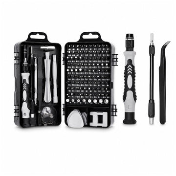 Kit Destornillador 115 Piezas con 98 Puntas Magnéticas de Precisión Multiusos