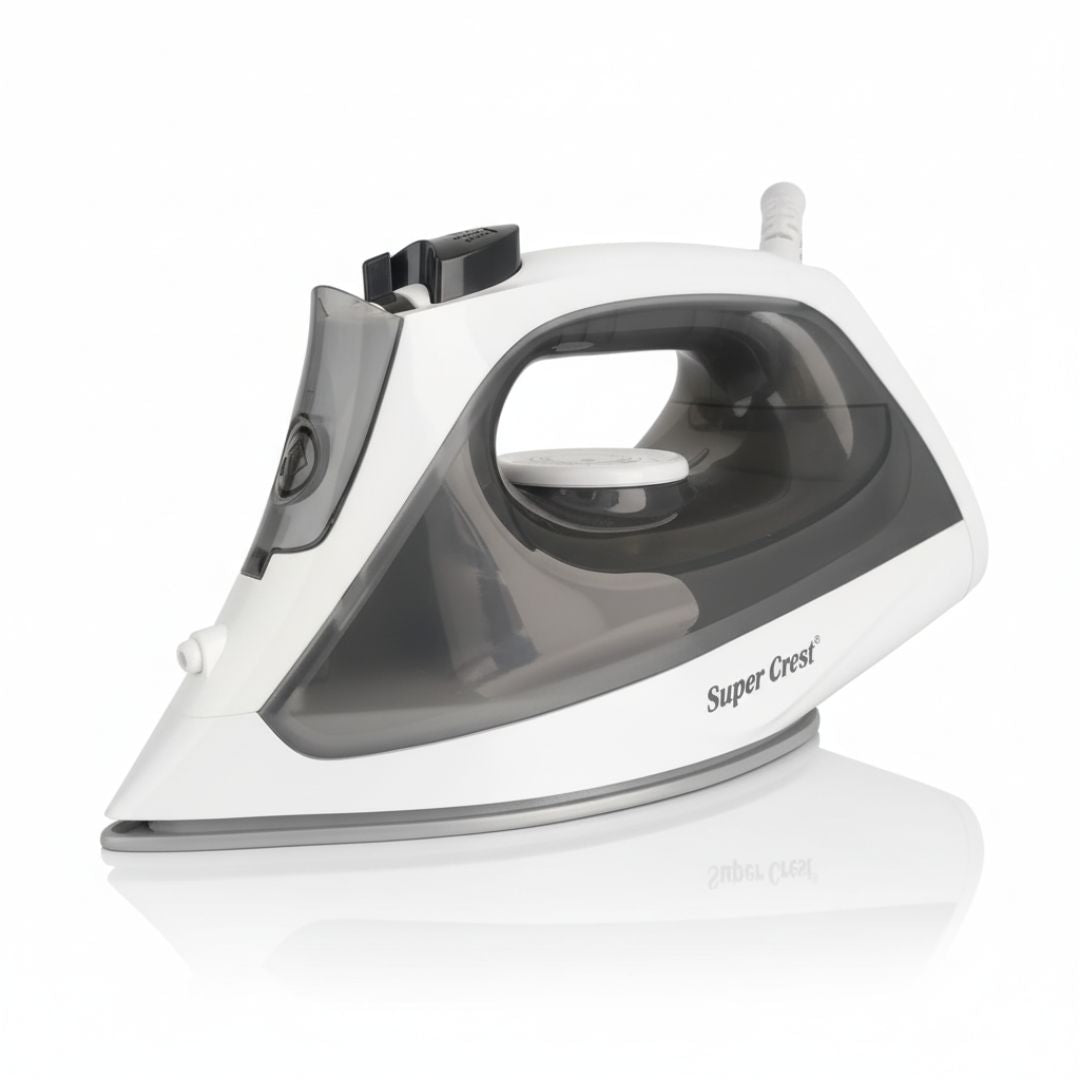 Plancha a Vapor Eléctrica Con Base Antiadherente Super Crest 2000W