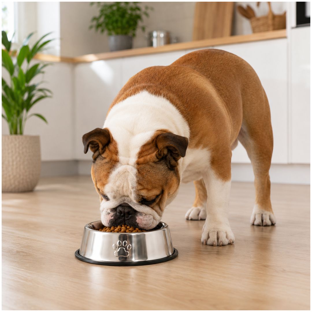 Plato Comedero para Mascotas 30cm Acero Inoxidable Antideslizante Perros y Gatos
