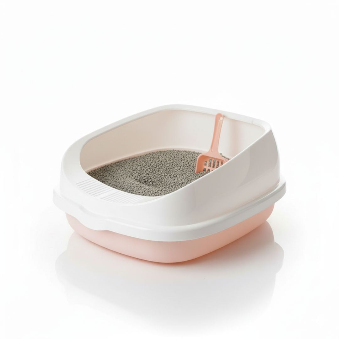 Caja de Arena Arenero para Gato con Pala Cernidora 20x40x48cm