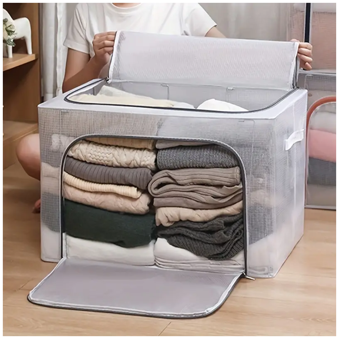 Caja de Almacenamiento de Nylon Plegable Impermeable y Transparente