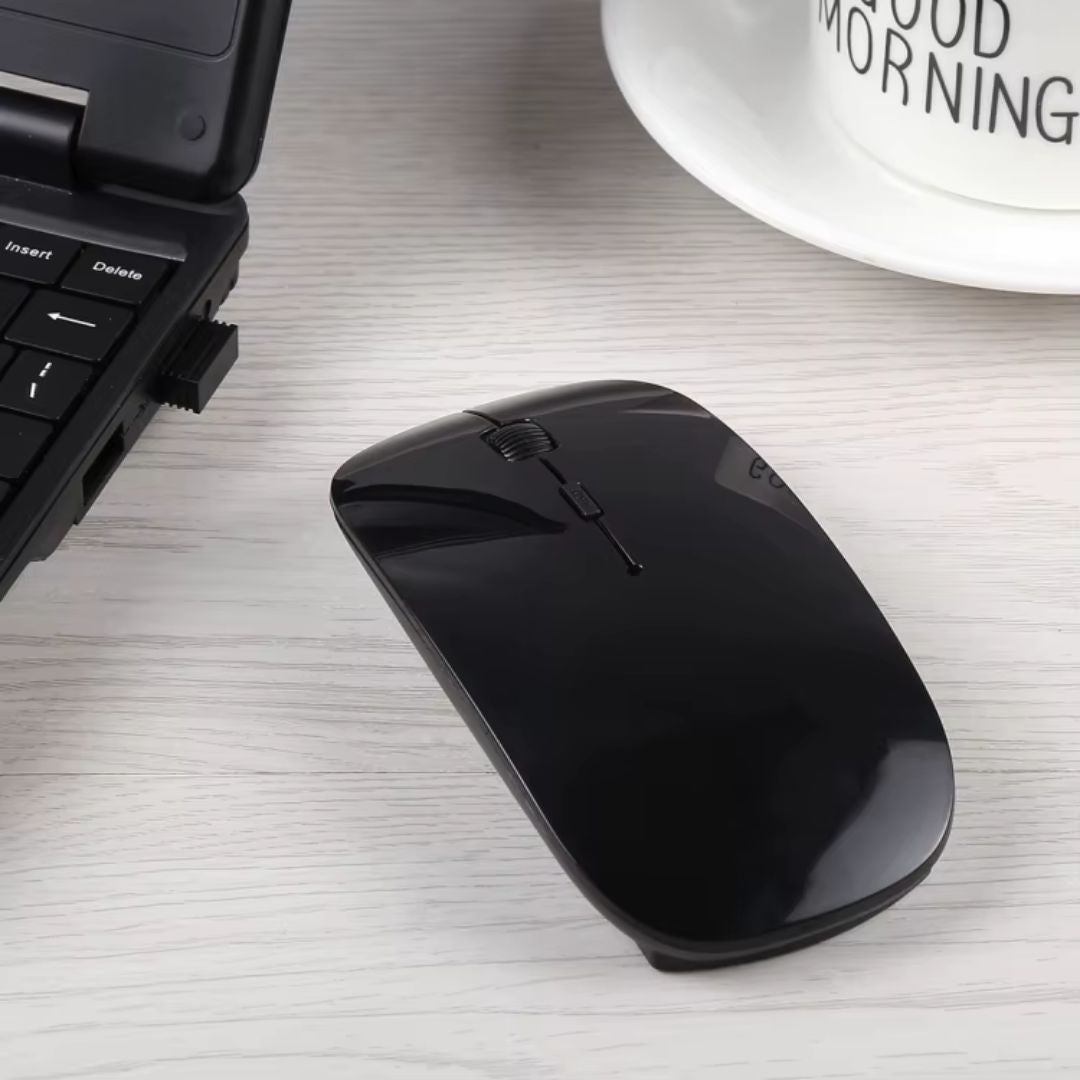 Mouse Óptico Inalámbrico Slim Ergonómico Conectividad 2.4G