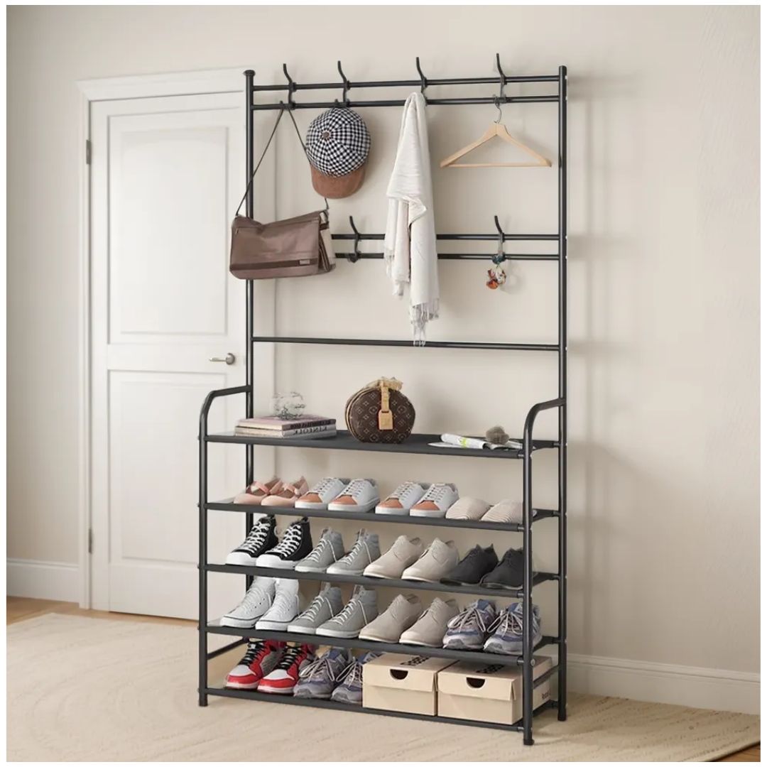 Estante Organizador Zapatera Multiusos de Metal Premium 5 Niveles 170x80x26cm