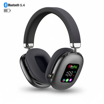 Audífonos Inalámbricos Bluetooth AKZ 616BT Vincha Ajustable con Pantalla Digital