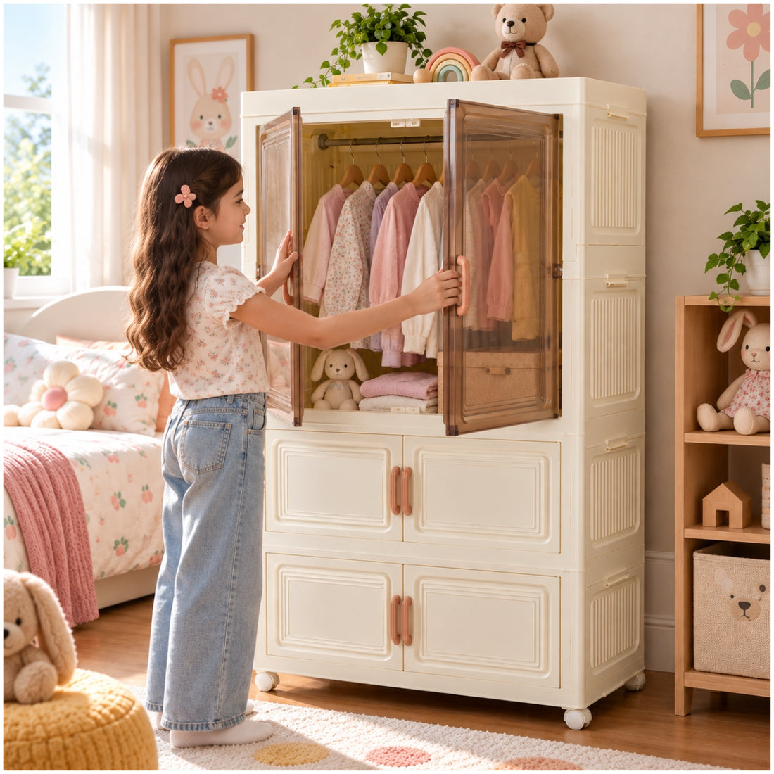 Organizador de Ropa Ropero Armario Multifuncional Plegable 123x67x31cm