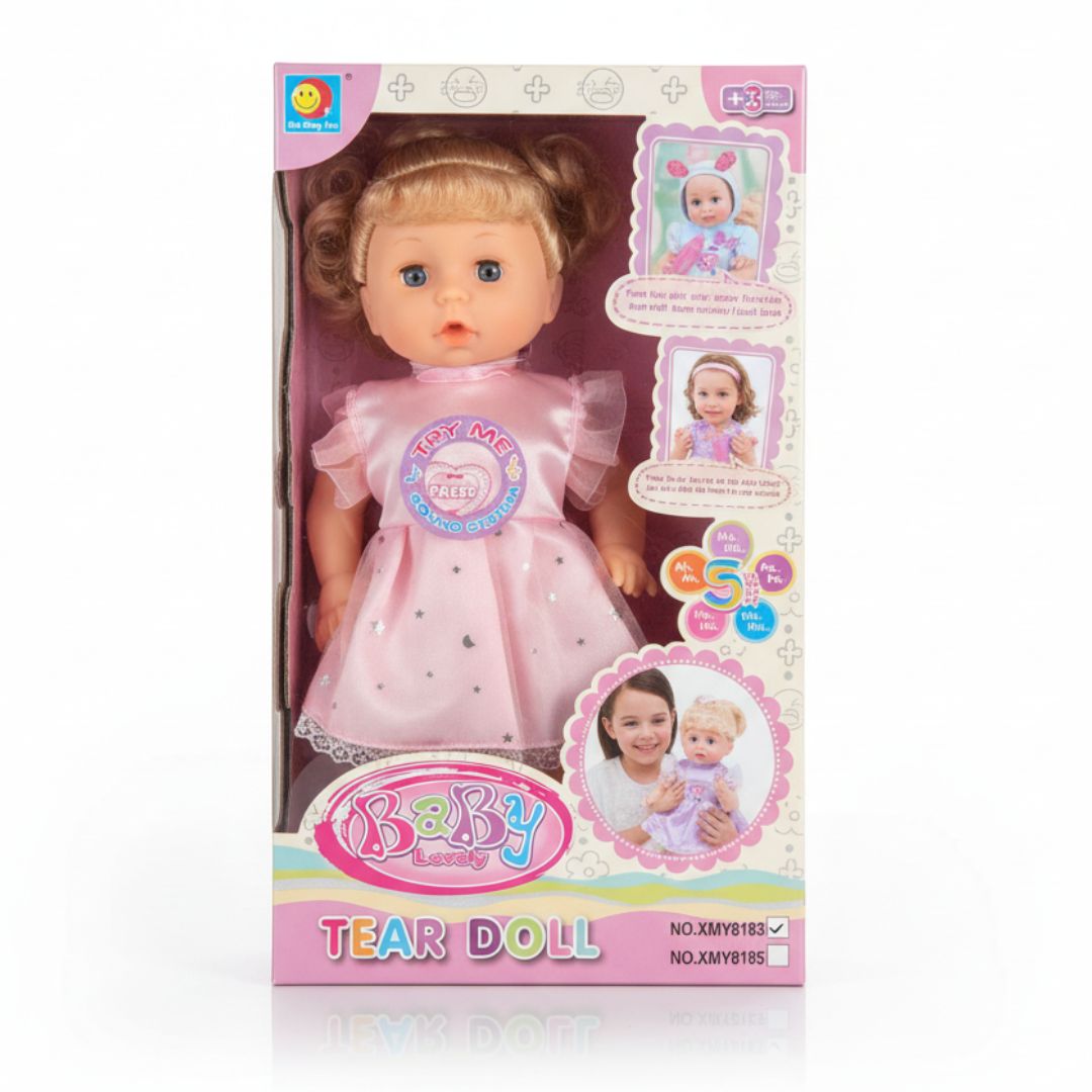 Set de Muñeca Llorona Juguete Bebe Llorón Lagrimas Realistas 35cm 5 Sonidos