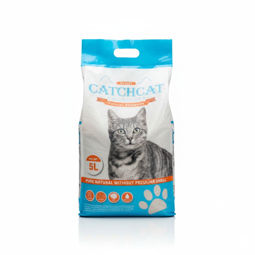 Arena Sanitaria Aglutinante para Gatos Premium Bentonita Natural 5L