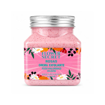 Crema Exfoliante Corporal JS16-C Flower Secret Rosas 300 ml Ácido Hialurónico Colágeno