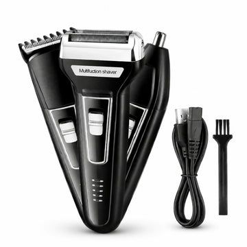 Máquina Afeitadora Rasuradora Eléctrica 3 en 1 Recargable Kemei 6559