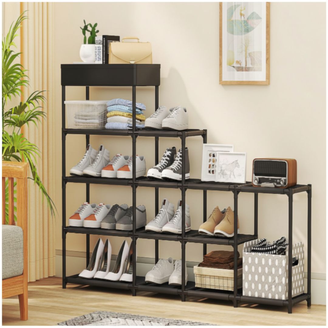 Estante Zapatera Organizador de Zapatos y Estantería Multifuncional 81x120x41cm