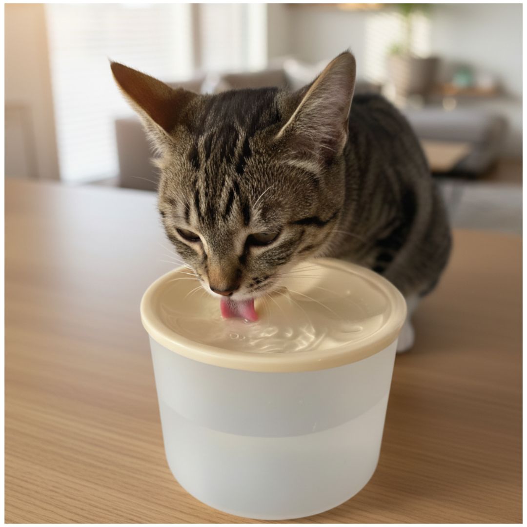 Bebedero con Fuente de Agua Eléctrico para Mascotas Gato Perro