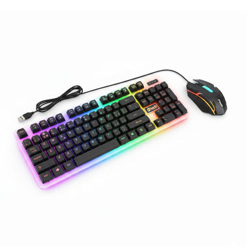 Kit Teclado y Mouse RGB Combo Gamer 2 en 1 Hachi Inferno X86 PC Laptop
