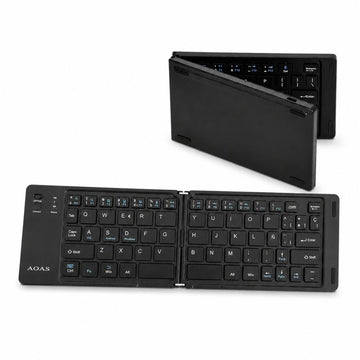 Teclado Bluetooth AOAS A-1007 Plegable Ultra Fino para PC Laptop Tablet Celular