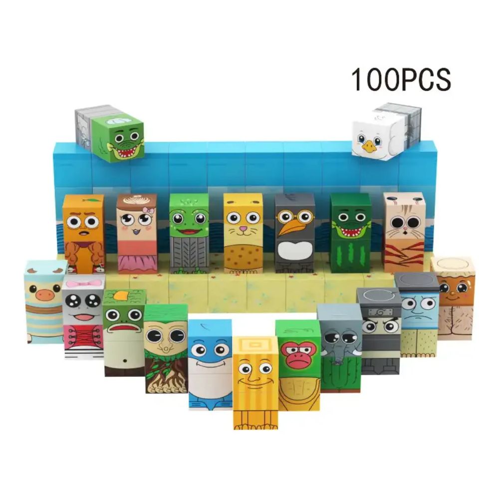 Bloques Magnéticos Imantados Italians de Construcción Educativo 100 Piezas