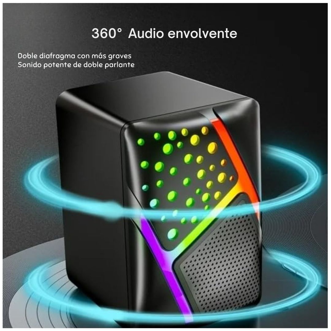 Parlantes x2 Portátil S-527 para PC Laptop Gamer RGB 2.0
