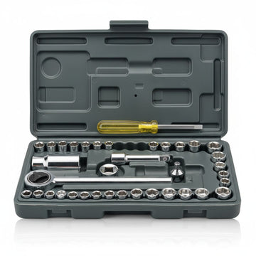 Juego de Herramientas y Llaves de Acero Cromado 40 piezas