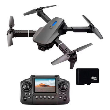 Dron E88 Screen con Doble Cámara WIFI con Control con Pantalla RC + Estuche
