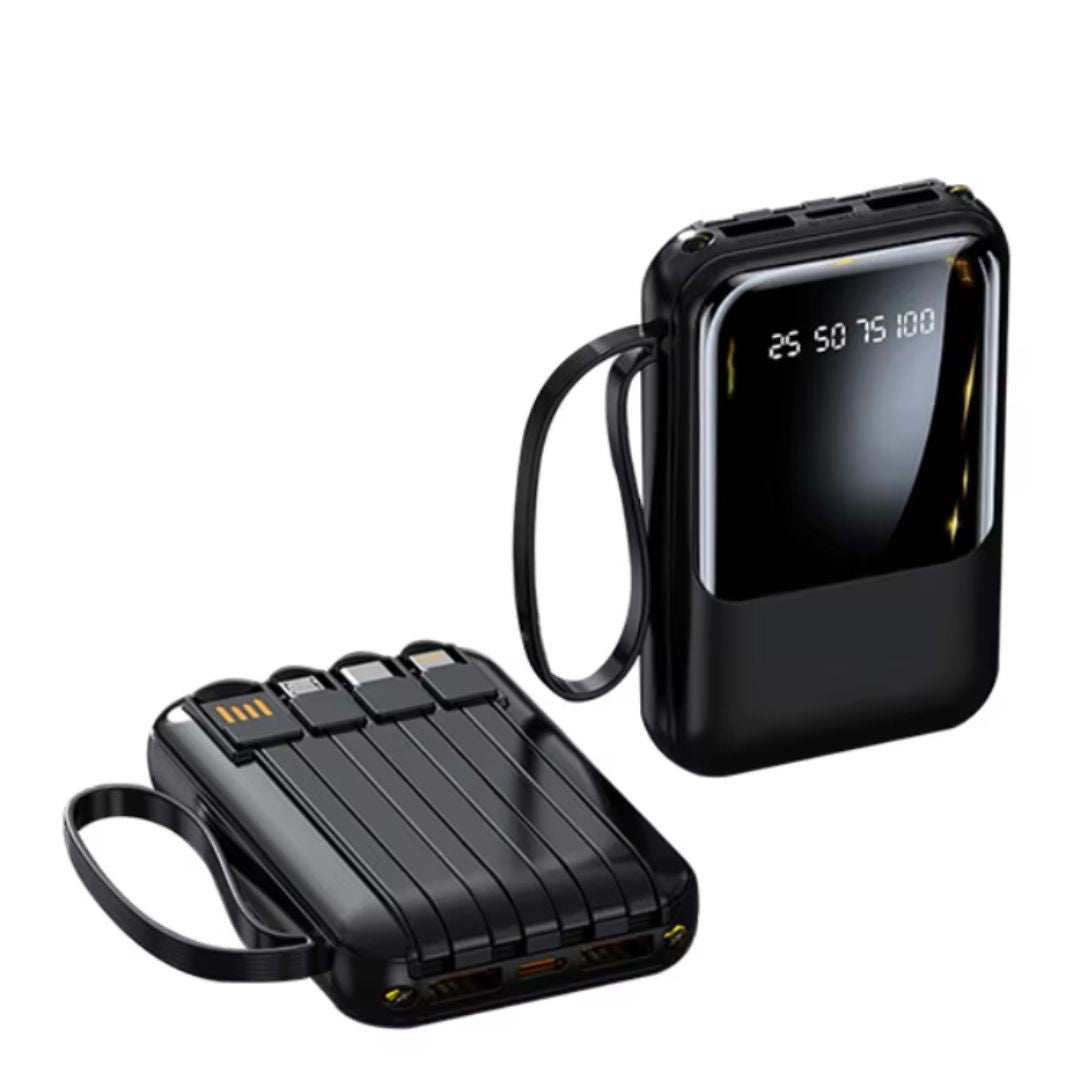 Power Bank 5000 mAh Cargador Portail Carga Rápida 4 en 1 Linterna Led