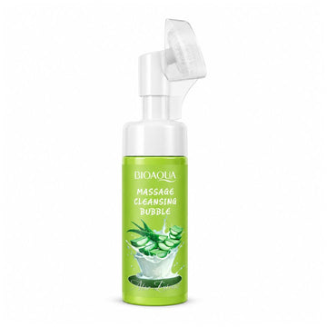 Limpiador Desmaquillador Facial 2 en 1 BIOAQUA 150ml con Aloe y Cepillo Masajeador