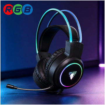 Audífonos Gamer RGB con Micrófono Incorporado GH-563 Tipo Vincha Jack 3.5mm + USB