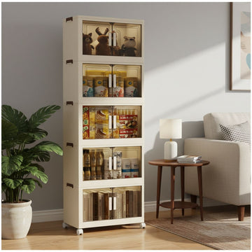 Organizador Multiusos Mueble Estante De 5 Niveles Plegable Apilable 152x52x32cm