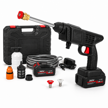 Hidrolavadora Alta Presión Inalámbrica 360Vf Doble Batería Recargable Auto Hidrojet