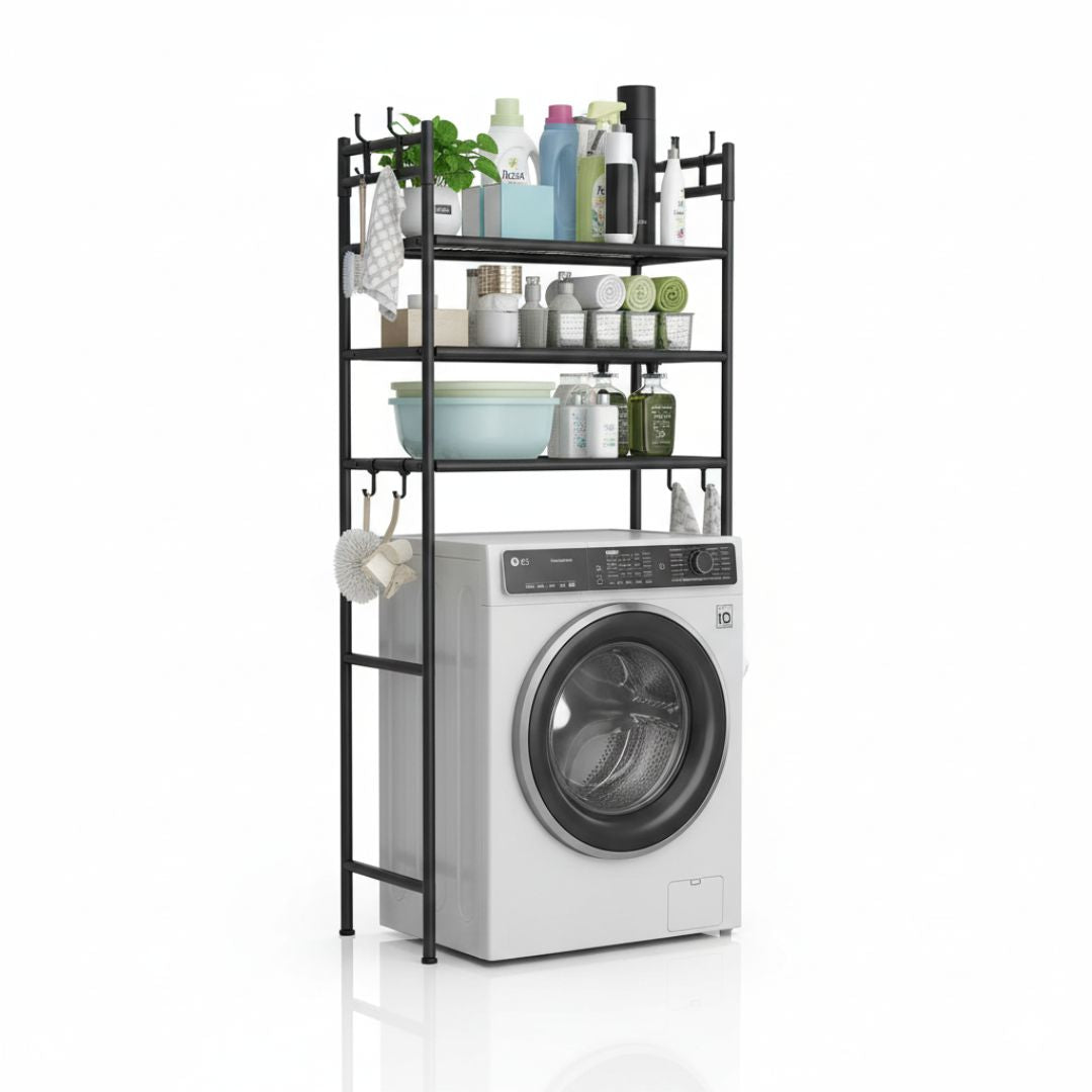 Estante Organizador Multiusos para Lavadora Baño 3 Niveles 160x72x25cm