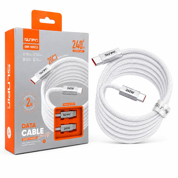 Cable Trenzado 2 metros USB-C a USB-C SUNPIN  Carga Rápida 240W