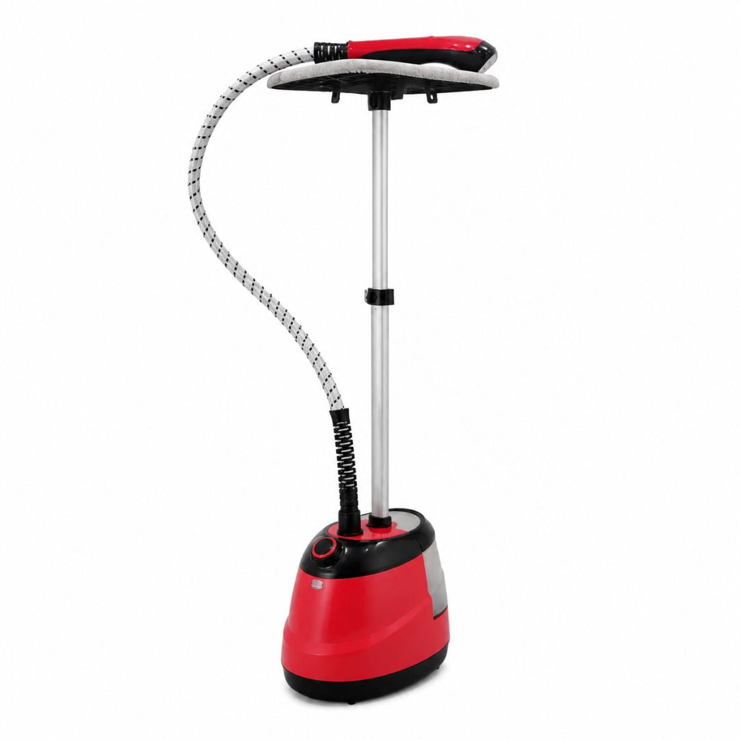Plancha de Vapor para Ropa Base de Planchado Vertical y Horizontal 2000W Roja