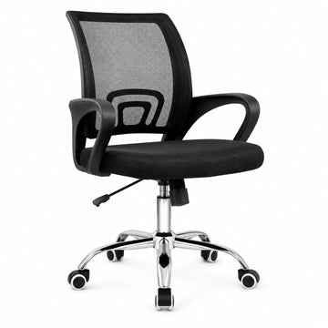 Silla Ergonómica de Oficina Respaldar de Malla Transpirable Altura Regulable con Ruedas