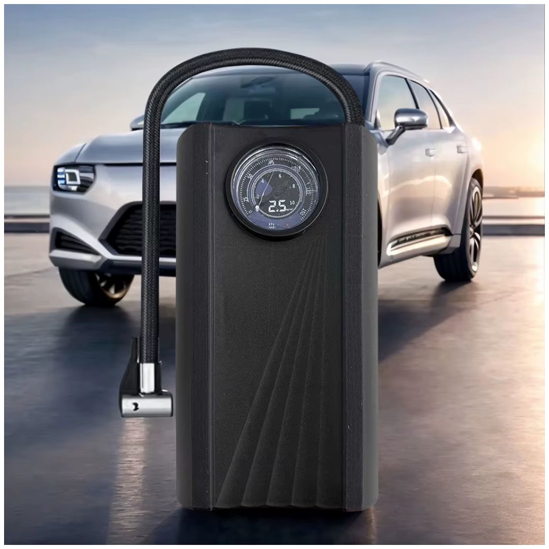Compresor de Aire Eléctrico con Pantalla Inflador de Neumáticos Llanta