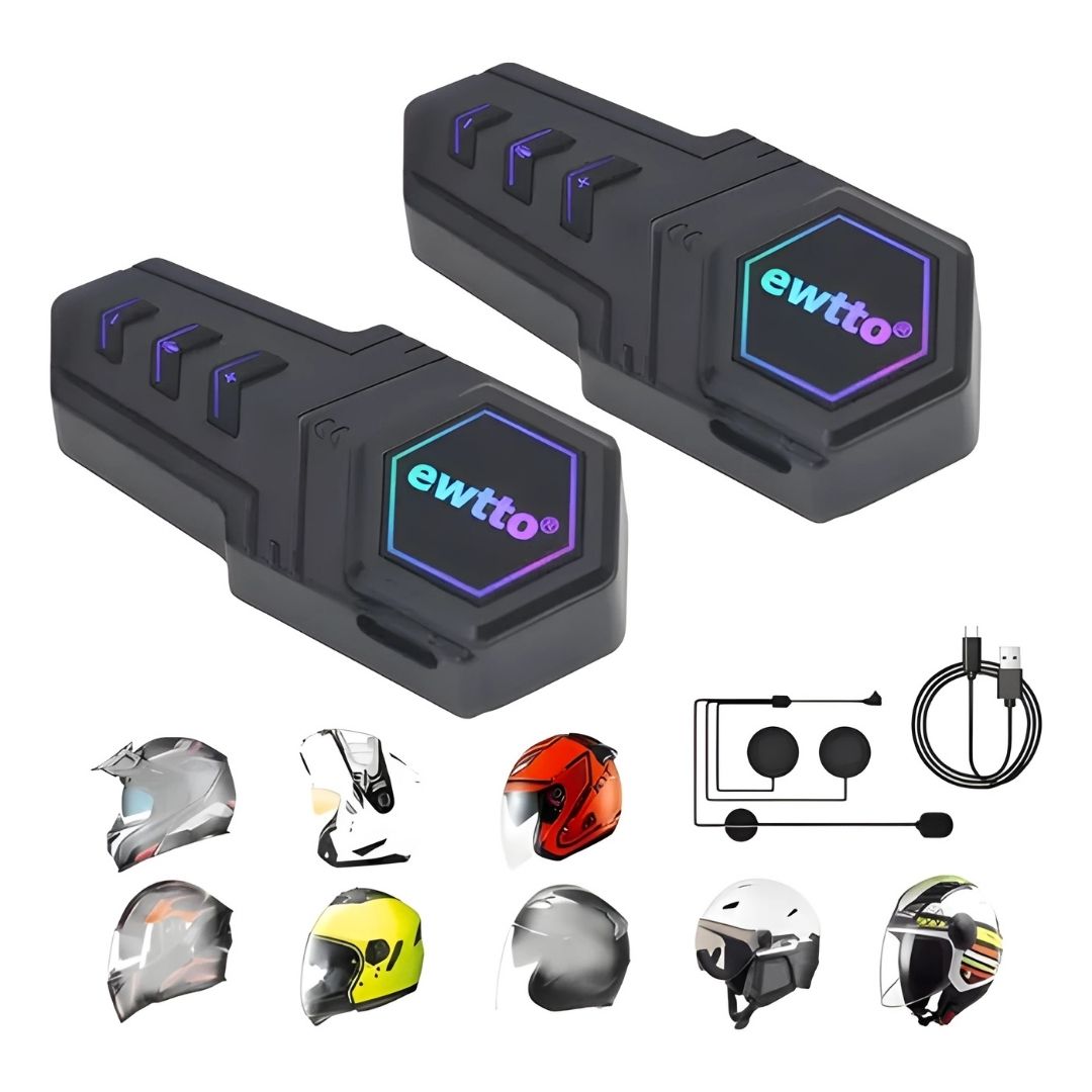 Audífonos Bluetooth Para Moto ewtto A4956B con Micrófono Auricular Casco