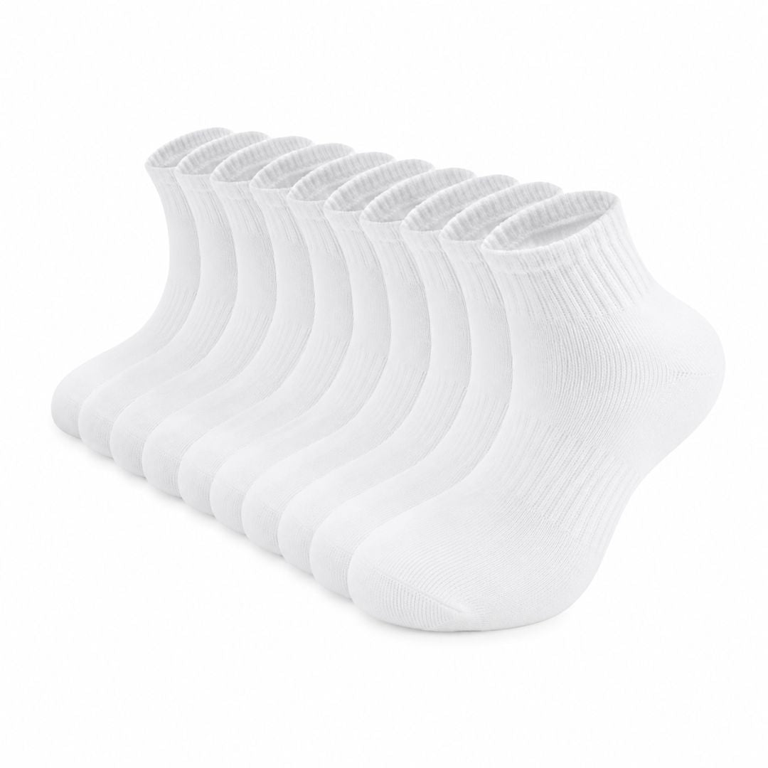 Pack x12 Pares de Medias Cortas Blancas Deportivas SPORT Talla 40-46