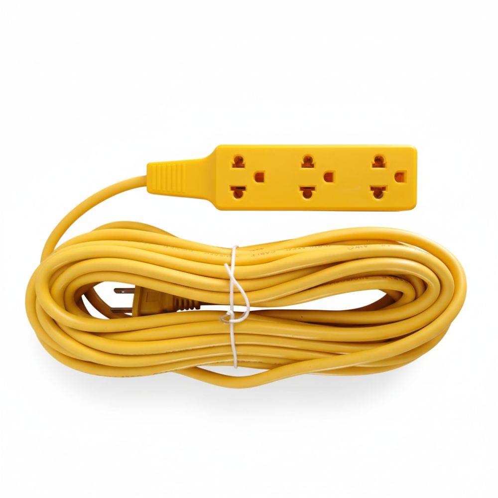 Extensión Eléctrica de 10 Metros 3 Tomacorrientes 10-16 Amp